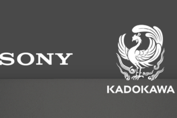 Sony headquarters and Kadokawa Corporation logo, representing potential media acquisition