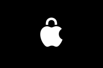 Apple logo with a lock symbol, emphasizing privacy and security.